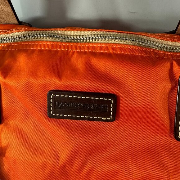 New Dooney & Bourke Wayfarer Orange Nylon Large Tote Bag - Picture 3 of 12